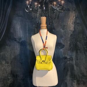 Mini yellow handbag charm
